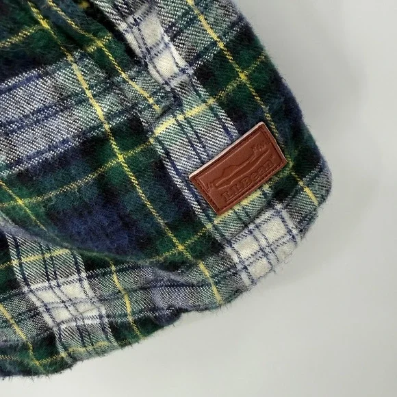 LL Bean Women XL Scotch Plaid Flannel Shirt Relaxed Fit Zip Hoodie jacket - Picture 2 of 8